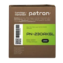 Картридж Patron HP 230A (W2300A), Green Label, Black (PN-230AKGL) - миниатюра 3
