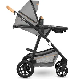 Універсальна коляска 2 в 1 Lionelo Amber 2 Grey Stone, світло-сіра (LO-AMBER GREY STONE (2in1)) - мініатюра 5