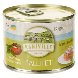 Паштет Kaniville с томатами и базиликом 185 г