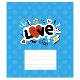 Зошит Школярик Love 12 аркушів лінія (012-3364L), в асортименті