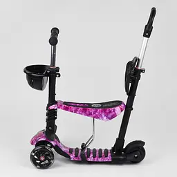 Самокат дитячий Best Scooter 58х15х29 см Чорно-фіолетовий 000231561 - мініатюра 4