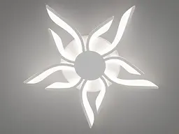 Стельовий світильник LED Diasha 2482/5+5WH, 82W, 3200K-6500K, білий метал, сучасний стиль, з пультом управління - мініатюра 3