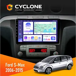 Штатна магнітола Ford S-Max 2006-2015 Climate Cyclone C9-011 4x64, DSP Cyclone (НФ-00006973)