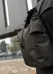 Чоловічий рюкзак ролл Sambag RollTop KZN чорний тканевий 41 х 27 х 18 см (24300065m) - мініатюра 7