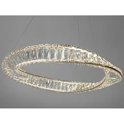 Люстра кільце Linisoln 6105-600 FG метал, кришталь LED 50 Вт 100-50 см 12-15 кв. м