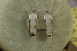 Сережки Xuping Jewelry хвиля з двома доріжками 1,7 см сріблясті - мініатюра 2