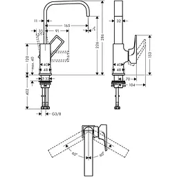 Змішувач для умивальника Hansgrohe Metropol EcoSmart 74511000 Хром - мініатюра 2