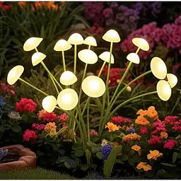 Світильник садовий Sun Lamp сонячний у формі грибів ww 10 LED 70 см водонепроникний 2 шт.