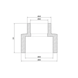 Муфта PPR Thermo Alliance 50х32 перехідна DSB109