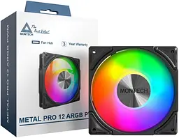 Вентилятор MONTECH 120MM METAL PRO 12 ARGB PWM BLACK (METAL PRO 12 ARGB PWM BLK) - мініатюра 3