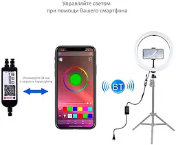 Кільцева LED лампа Puluz PU411EU 12` [78210] - мініатюра 3