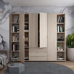 Комплект Doros Гелар з 2 Етажерками Дуб сонома 4 ДСП 231.4х49.5х203.4 (42005050) - мініатюра 2