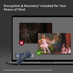 USB флеш накопичувач SanDisk 128GB Phone Drive for iPhone Metallic Sky Lightning/Type-C U (SDIXD0N-128G-GN6NE) - мініатюра 10