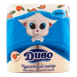 Туалетний папір Диво Aroma Персик, двошаровий, 4 рулони - мініатюра 3