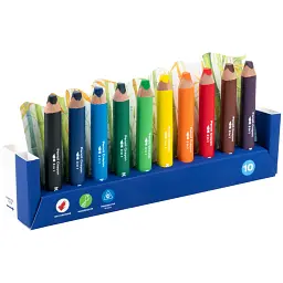 Олівці кольорові Kite Creative 3 в 1 10 шт. з точилкою (K-1055) - мініатюра 3