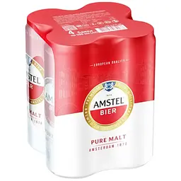 Уцінка. Набір пиво Amstel світле 5% 4 шт. х 0.5 л з/б 