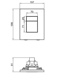 Інсталяція для унітазу Koer KT-0504-01 500x126x1150mm з панеллю змиву KT-0607-01 Хром KR5348 - мініатюра 2