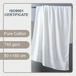 Рушник XL Lovely Svi (80х160 см) - бавовна /махра - 600 GSM- Білий (320124) - мініатюра 2