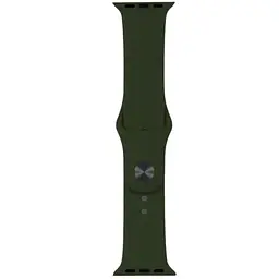 Ремінець Apple Watch Silicone 38/40/41 мм Dark Olive L (35) (34)