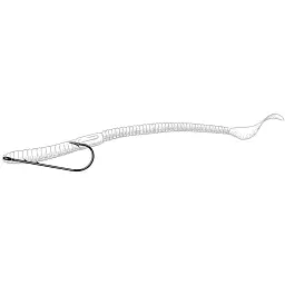 Гачок Owner Straight Shank Worm 5100 #2/0 (6 шт/уп) - мініатюра 3