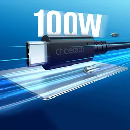 Дата кабель USB-C to USB-C 0.8m USB 4 100W 40Gbps 8K60Hz Choetech (XCC-1028) - мініатюра 4