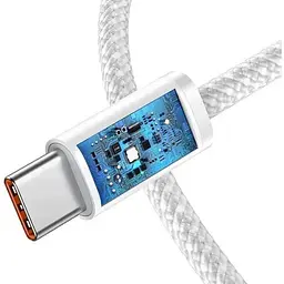 Кабель PD 240W USB-C на USB-C (2m) Woven для Apple (OEM) white - мініатюра 3