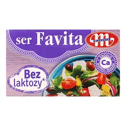 Сир фета Mlekovita Favita Bez Laktozy без лактози 18 % 270 г