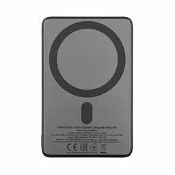 2E Акумулятор портативний літій-іонний Power Bank 2E Slim Wireless QI 5000мА·рік, 20Вт, PD, сірий - мініатюра 4