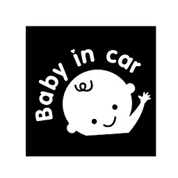 Наклейка в автомобіль Baby in car BOY Білий - мініатюра 1