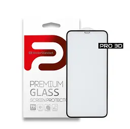 Захисне скло на Apple iPhone X/11 Pro/XS з олеофобним покриттям, Pro 3d, повне проклеювання, антистатичний і пиловідштовхуючий шар, 9H, самоклеючеся, 3D, на весь екран, антистатичний клей, оригінал ArmorStandart (ARM55371-GP3D-BK)
