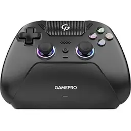 Геймпад GamePro GPS20BDOC чорний док-станція бездротовий bluetooth 5.3/USB 2.4GHz/Type-C для ПК/PS3/PS4/PS5