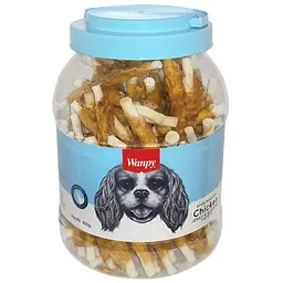 Wanpy Chicken Jerky & Rawhide Twists ВАНПІ ПАЛИЧКА З В’ЯЛЕНОЮ КУРКОЮ ласощі для собак, 80 г