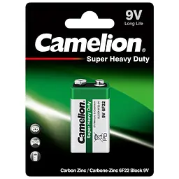 Батарейка Camelion Крона 6F22 9V Super Heavy Duty Green x 1 (6F22-SP1G) - мініатюра 2