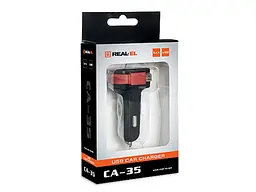 Автомобільний зарядний пристрій REAL-EL CA-35 + кабель microUSB Black (EL123160012) - мініатюра 7