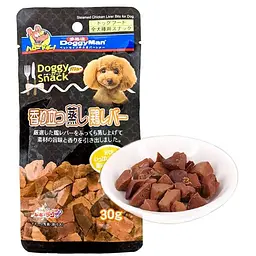 Ласощі для собак DoggyMan Steamed Chicken Liver Bits куряча печінка на пару 0.03кг