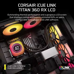 СВО Corsair iCUE LINK TITAN 360 RX LCD Black (CW-9061023-WW) Б/в - мініатюра 8