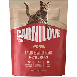 Сухий корм для стерилізованих котів Carnilove Active Lamb & Wild Boar Sterilised ягня і дикий кабан 400 г