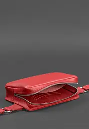 Шкіряна жіноча поясна сумка Dropbag Mini червона - мініатюра 7