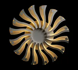 Люстра стельова LED Splendid Ray LK39264/16 SMALL, 96W, білий, 16 ламп, 55 см, сучасний стиль - мініатюра 2