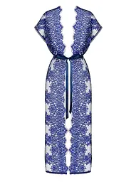 Пеньюар Obsessive Flowlace S/M синій - мініатюра 4