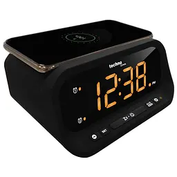 Годинник настільний Technoline WT477 Wireless Mobile Charging Black (WT477), Чорний