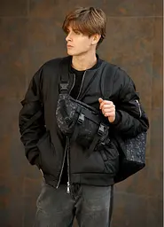 Чоловіча сумка бананка Sambag Dynamicdart чорна 38 × 21 × 7 см (80411702m) - мініатюра 5