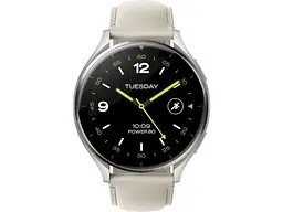 Смарт-часы Xiaomi Watch 2 Titan Gray Case with White Leather Strap (BHR9306GL) - миниатюра 3