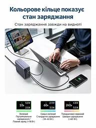 Кабель UGREEN L541 USB-C - USB-C PD 3.1 240 Вт з дисплеєм 2 м чорний (55816) - мініатюра 12