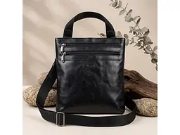 Чоловіча сумка з натуральної шкіри Italico 6048G-20 nero чорна 20×24×4 см TONY PEROTTI sum0029100 - мініатюра 6