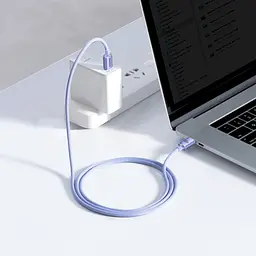 Кабель Baseus Crystal Shine Series Fast Charging Cable Type-C to Type-C 100W 1.2m CAJY000605 Purple - мініатюра 6