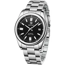 Наручний годинник Benyar Automatic 10 BAR Сріблястий (2783)