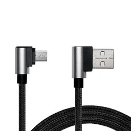 Дата кабель USB 2.0 AM to Micro 5P 1.0m Premium black REAL-EL (EL123500031) - мініатюра 4