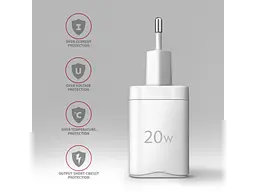 Мережевий зарядний пристрій AXAGON USB-C 20 W White (ACU-PQ20W) - мініатюра 5