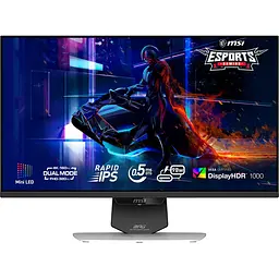Монітор 27" MSI MPG 274URDFW E16M Dual Mode MiniLED White UHD 160/320Hz (MPG 274URDFW E16M) 3840х2160 (UHD, 4K) IPS 320 Hz